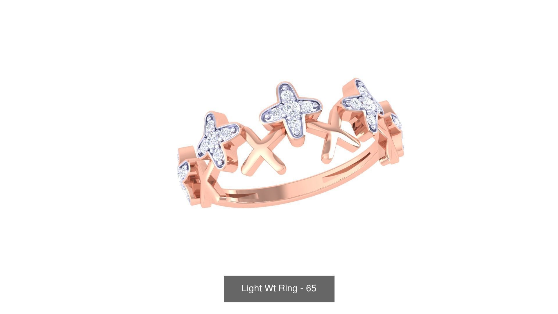 100 Light Wt Minimalist Diamond Ring 3D Model Collection_46