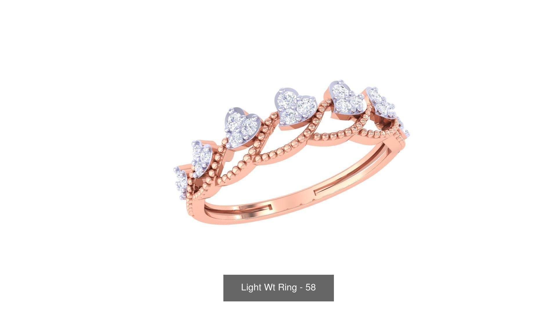 100 Light Wt Minimalist Diamond Ring 3D Model Collection_54