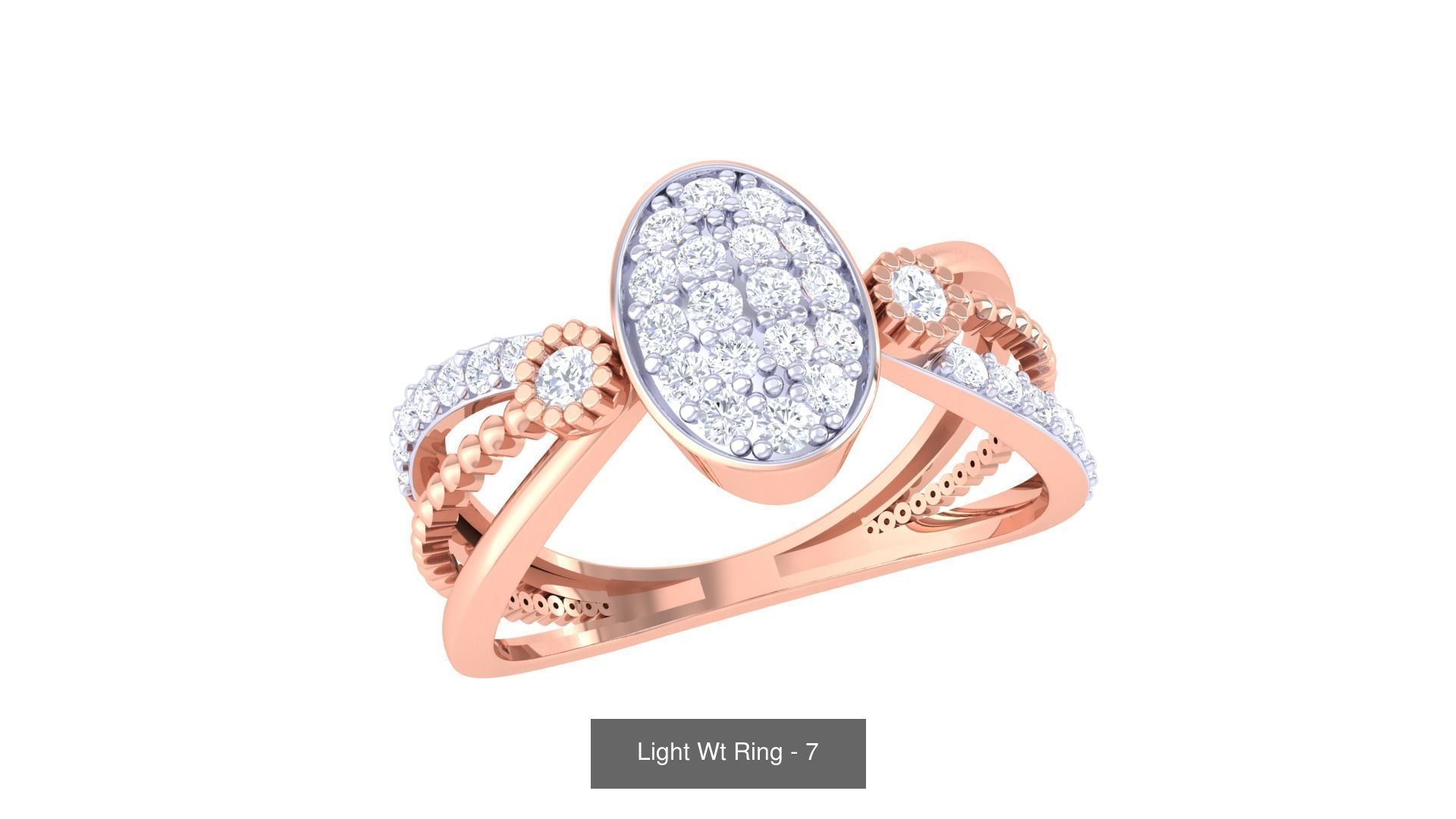 100 Light Wt Minimalist Diamond Ring 3D Model Collection_41