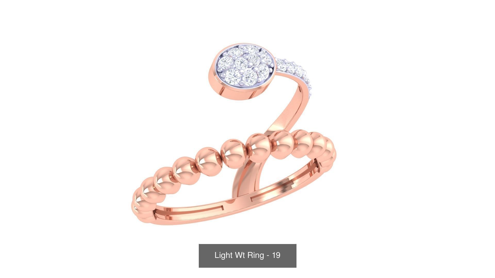 100 Light Wt Minimalist Diamond Ring 3D Model Collection_95