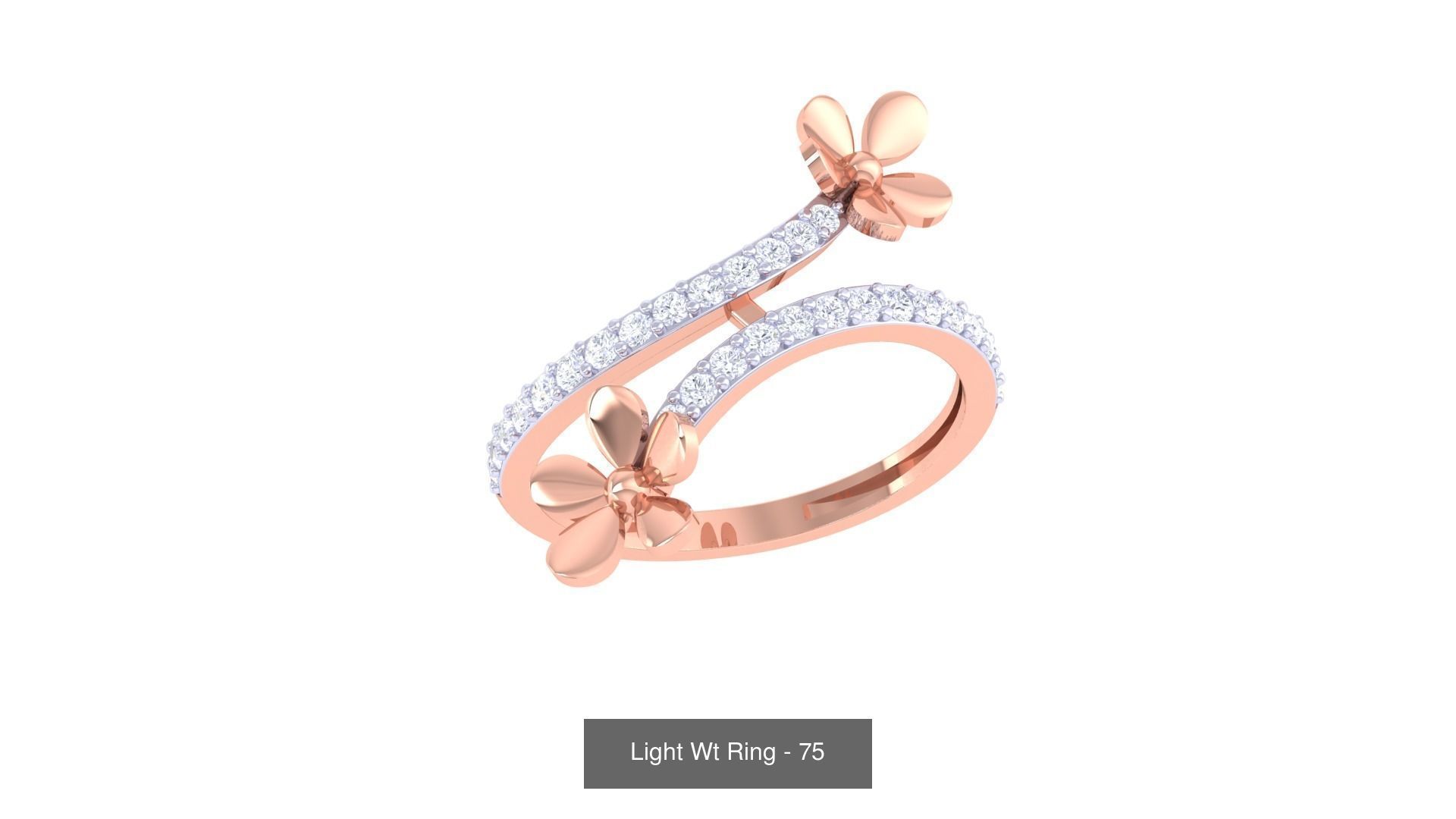 100 Light Wt Minimalist Diamond Ring 3D Model Collection_35