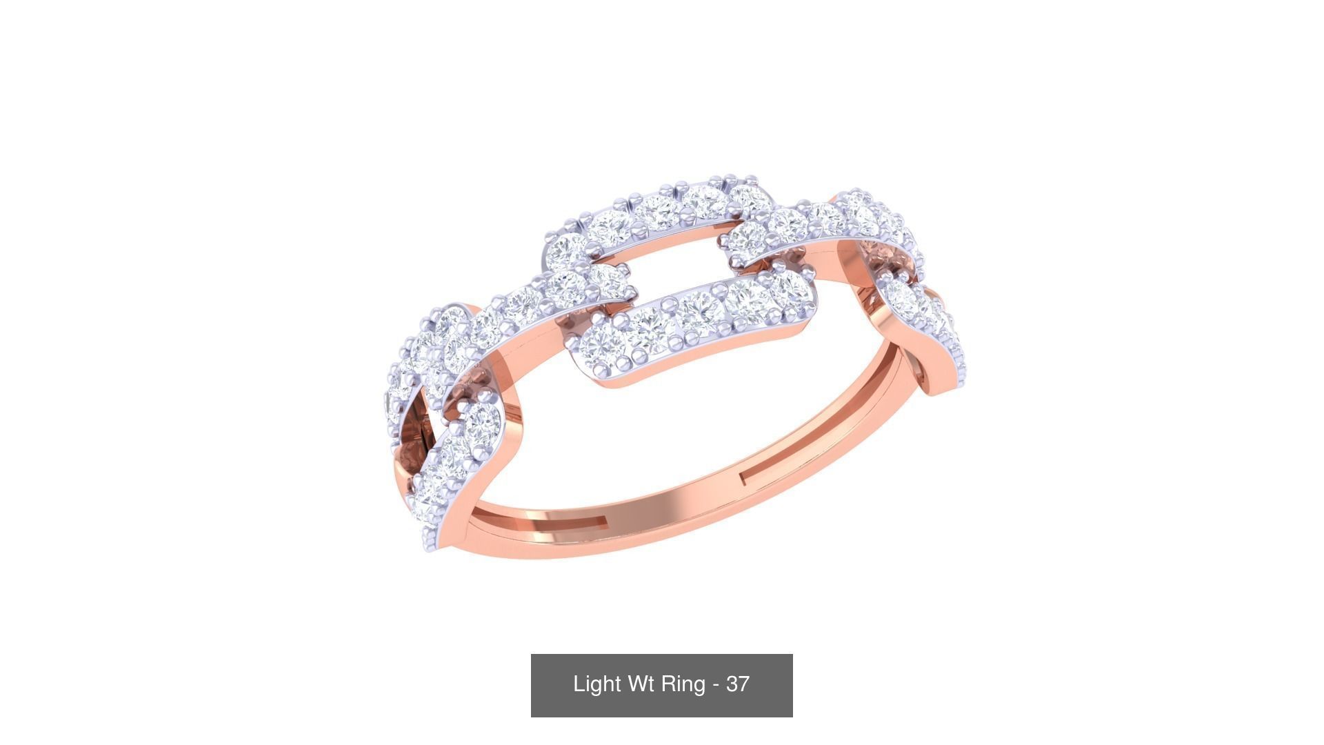 100 Light Wt Minimalist Diamond Ring 3D Model Collection_76