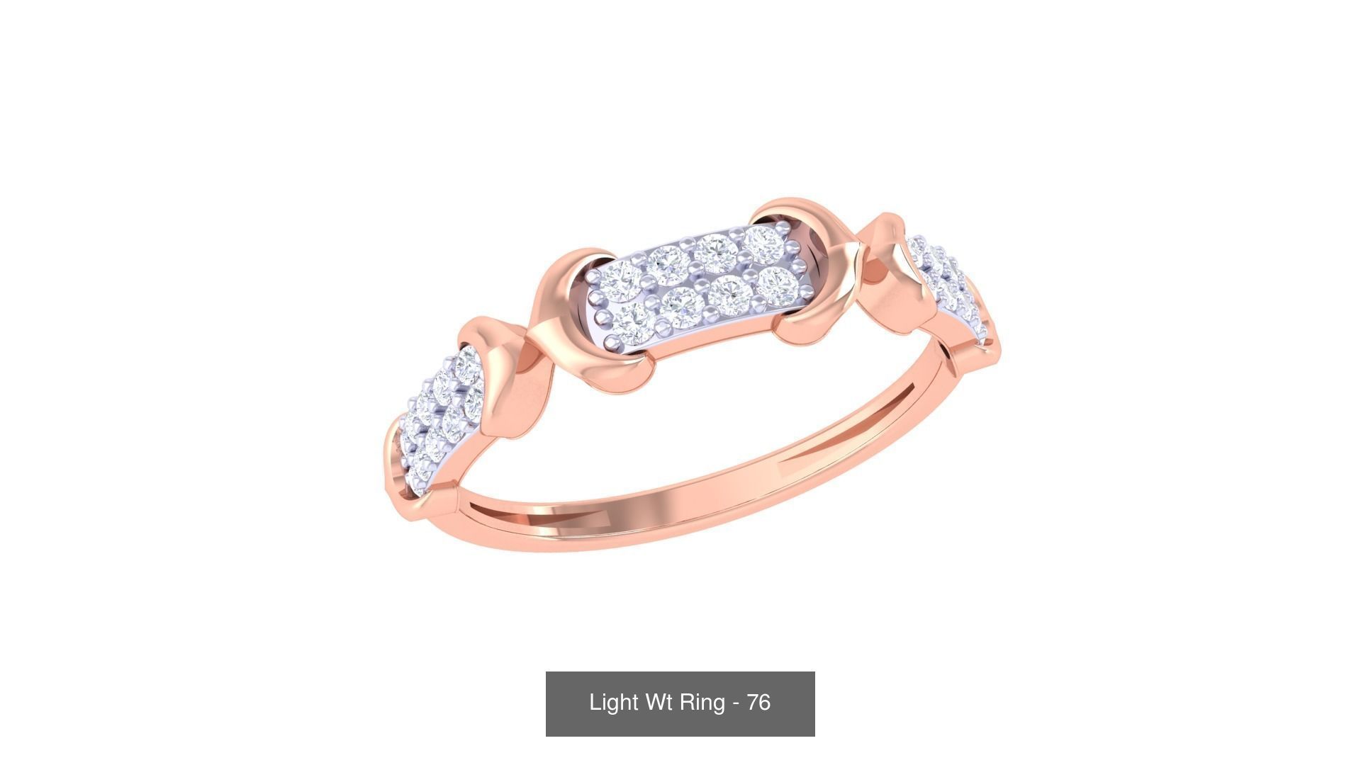 100 Light Wt Minimalist Diamond Ring 3D Model Collection_34