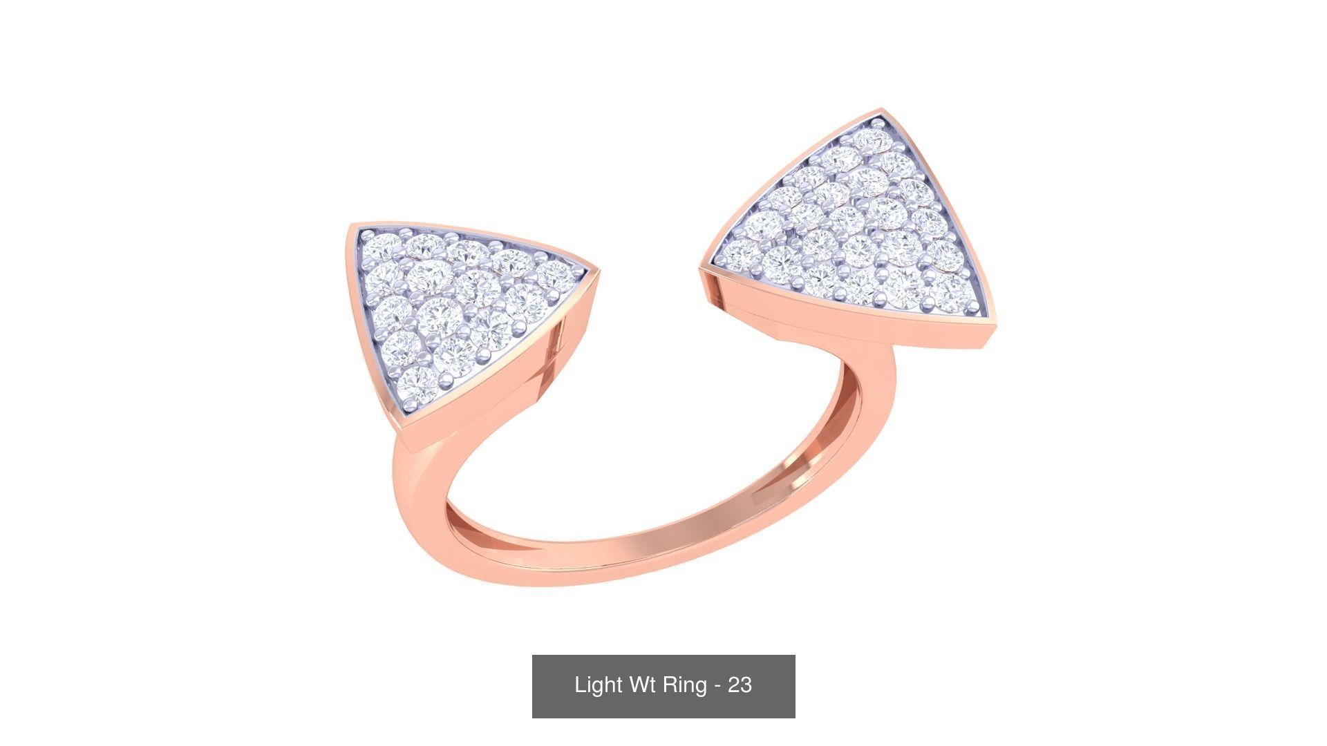 100 Light Wt Minimalist Diamond Ring 3D Model Collection_91