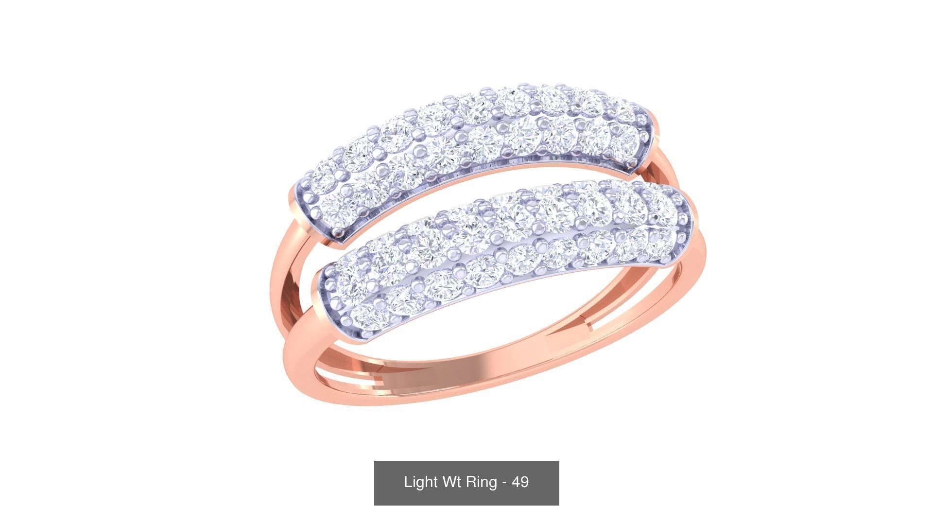 100 Light Wt Minimalist Diamond Ring 3D Model Collection_64