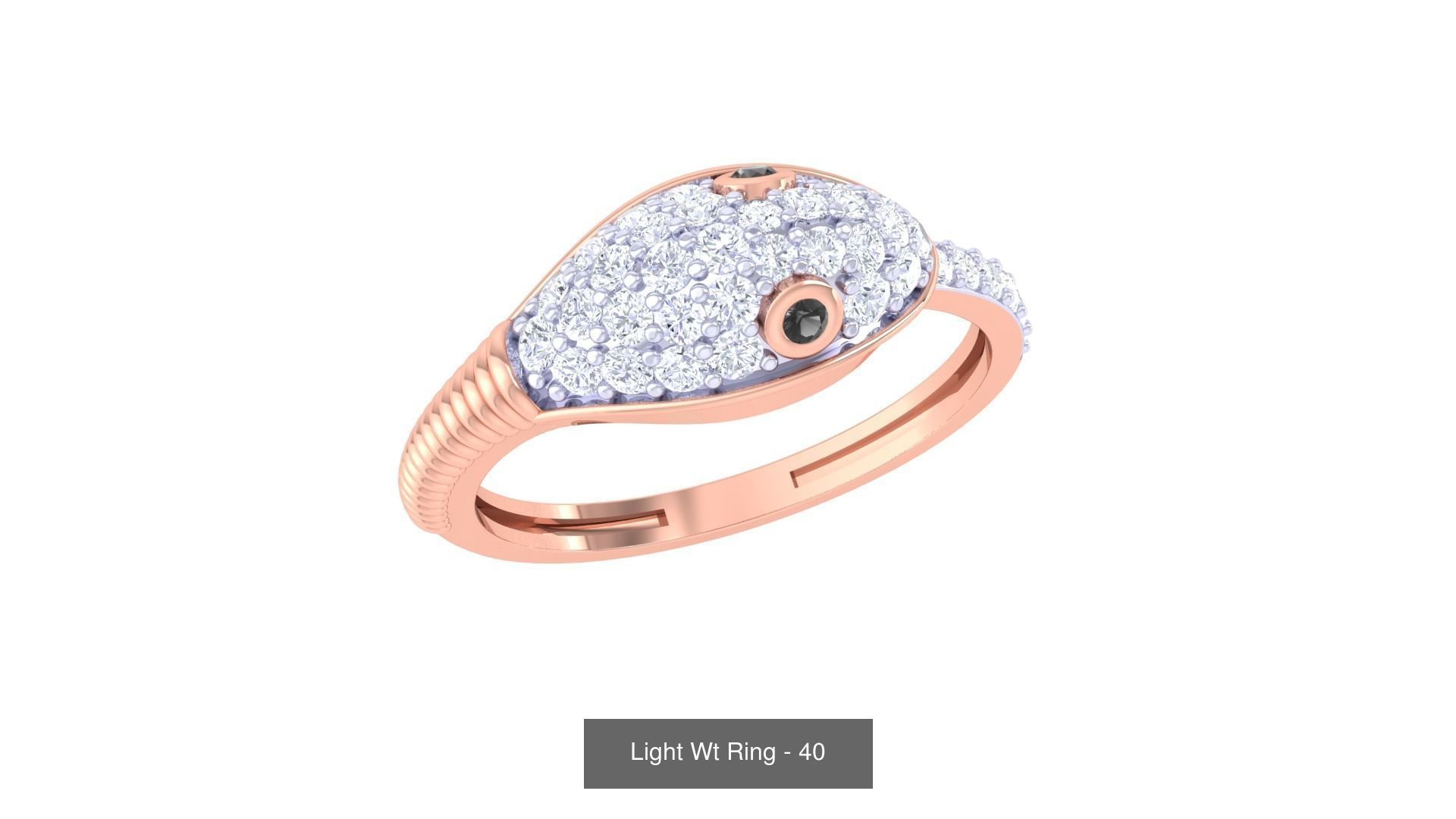 100 Light Wt Minimalist Diamond Ring 3D Model Collection_73