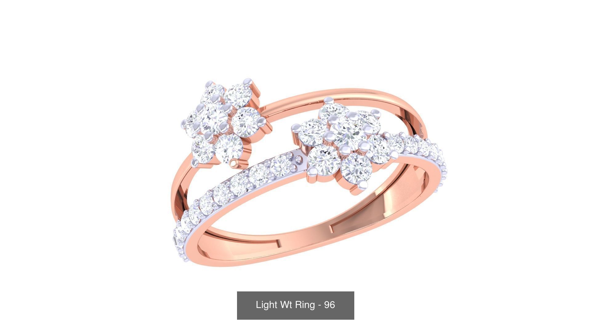 100 Light Wt Minimalist Diamond Ring 3D Model Collection_12