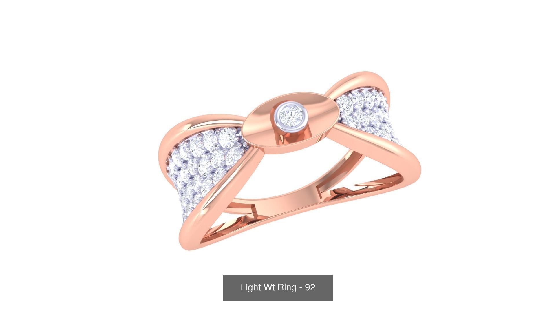 100 Light Wt Minimalist Diamond Ring 3D Model Collection_16