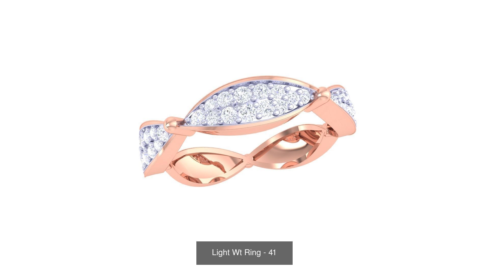 100 Light Wt Minimalist Diamond Ring 3D Model Collection_72