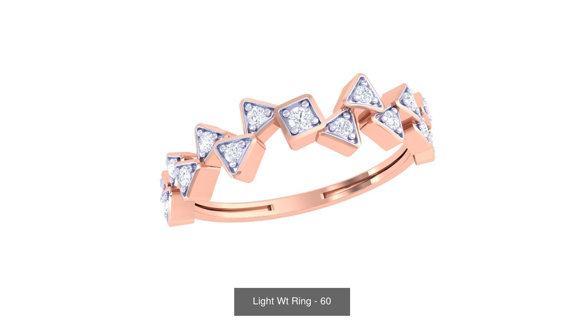 100 Light Wt Minimalist Diamond Ring 3D Model Collection_51