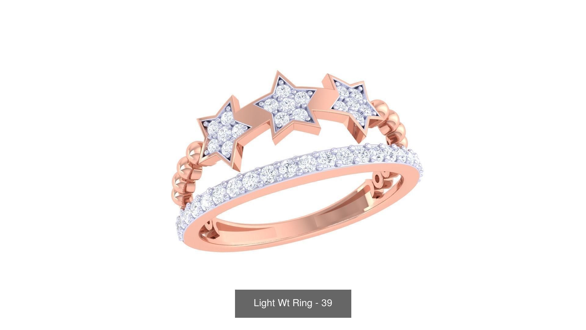 100 Light Wt Minimalist Diamond Ring 3D Model Collection_75