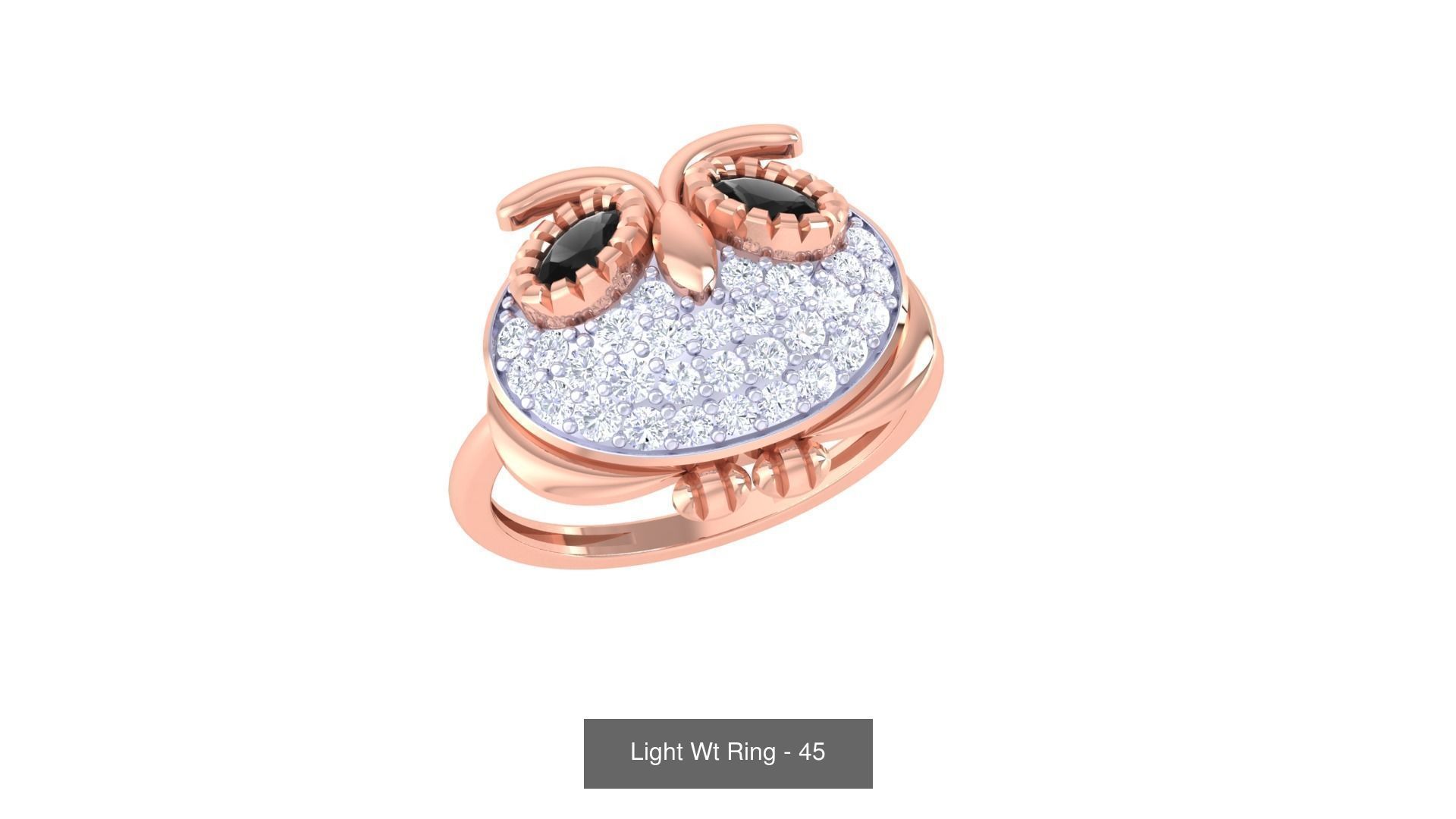 100 Light Wt Minimalist Diamond Ring 3D Model Collection_68