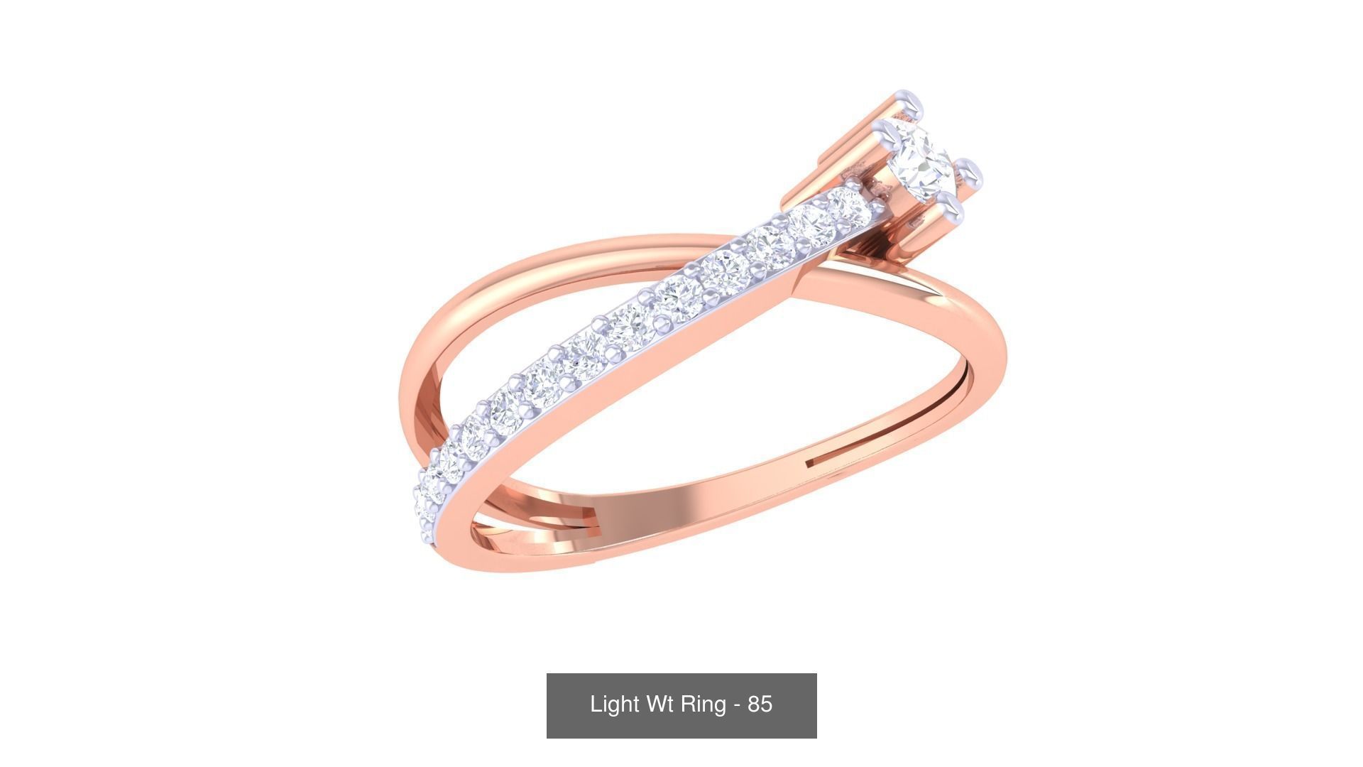 100 Light Wt Minimalist Diamond Ring 3D Model Collection_24