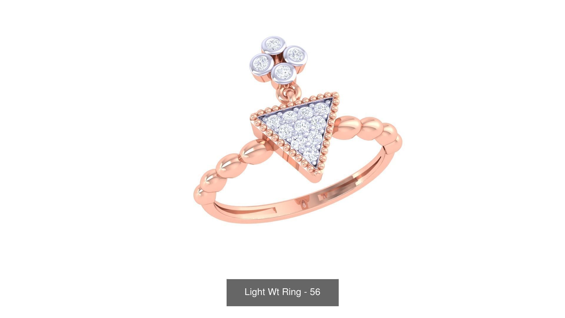 100 Light Wt Minimalist Diamond Ring 3D Model Collection_56