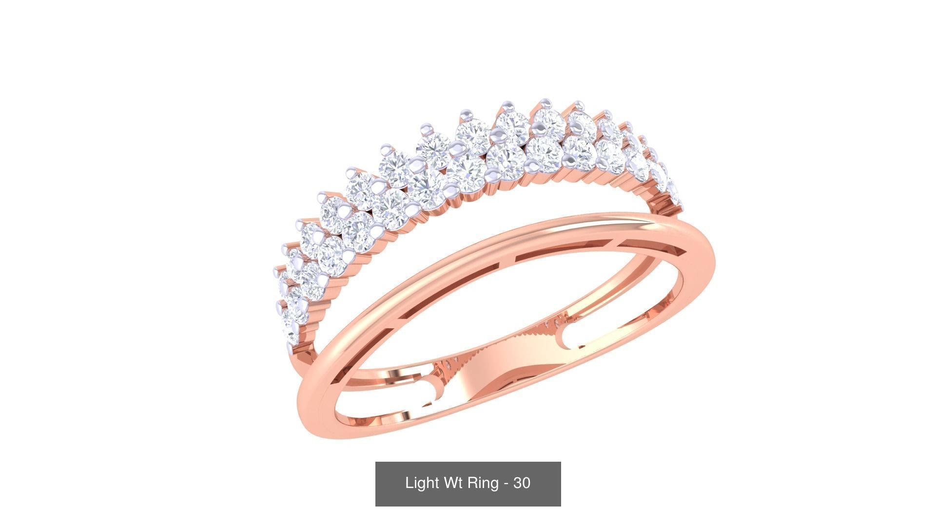 100 Light Wt Minimalist Diamond Ring 3D Model Collection_84