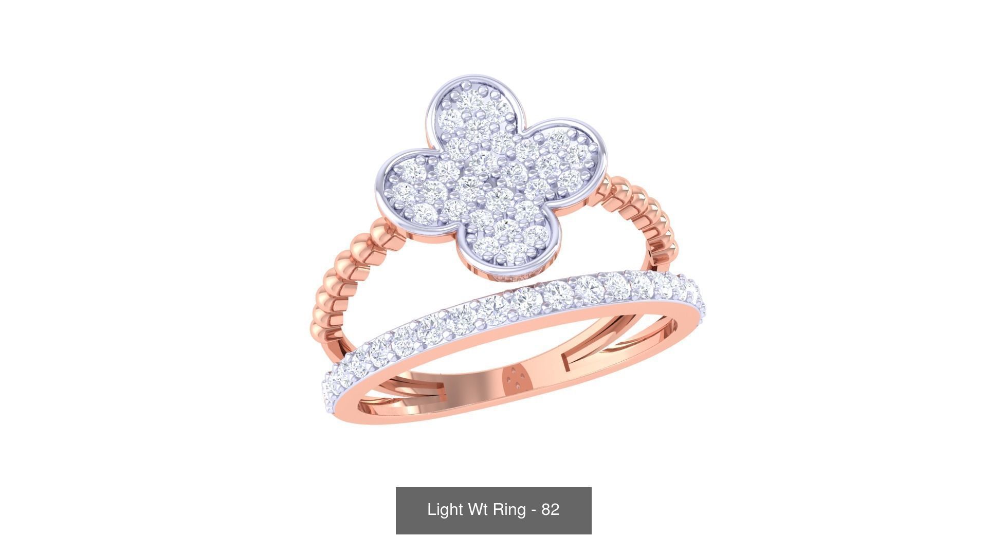 100 Light Wt Minimalist Diamond Ring 3D Model Collection_27