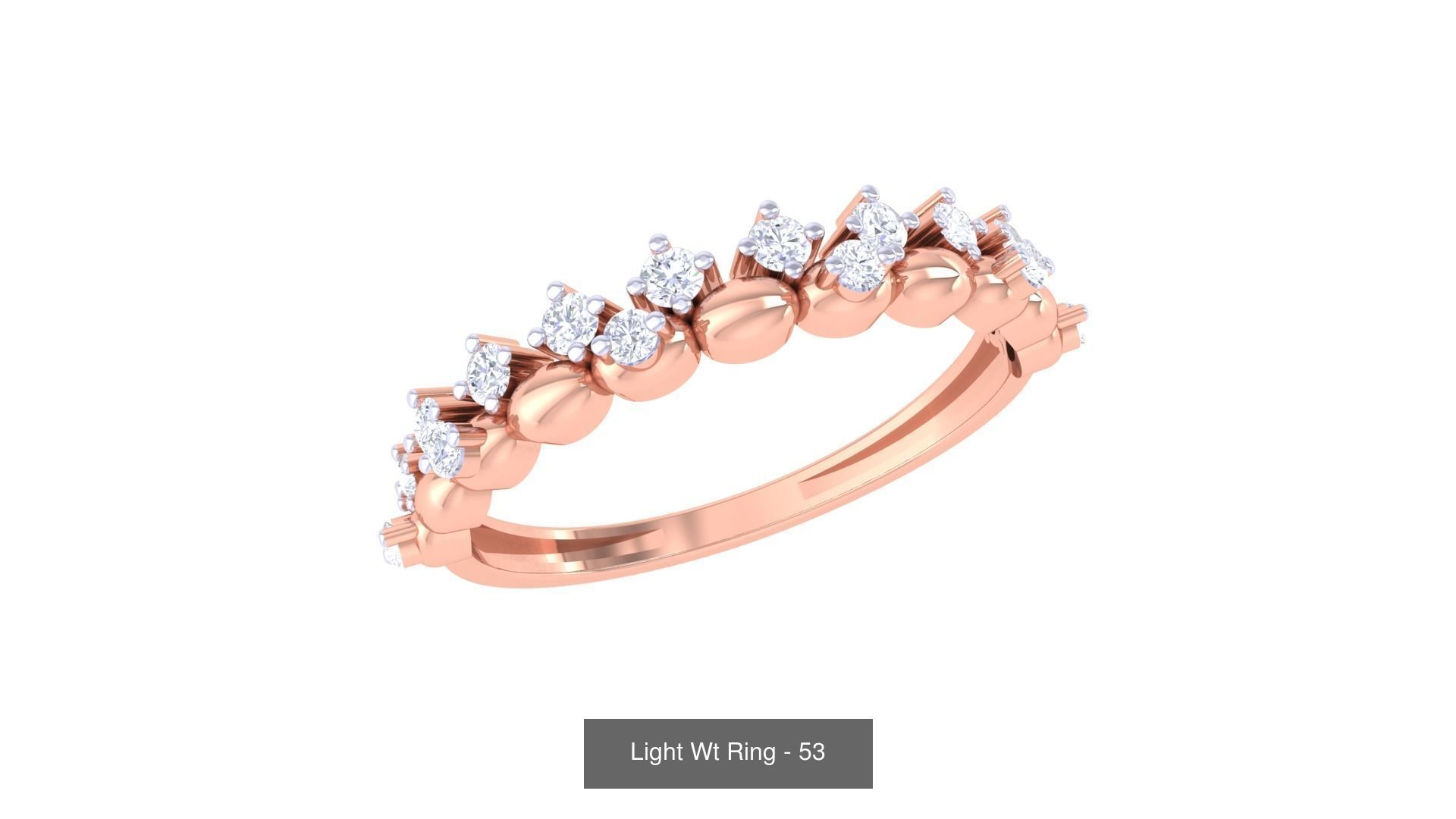 100 Light Wt Minimalist Diamond Ring 3D Model Collection_59