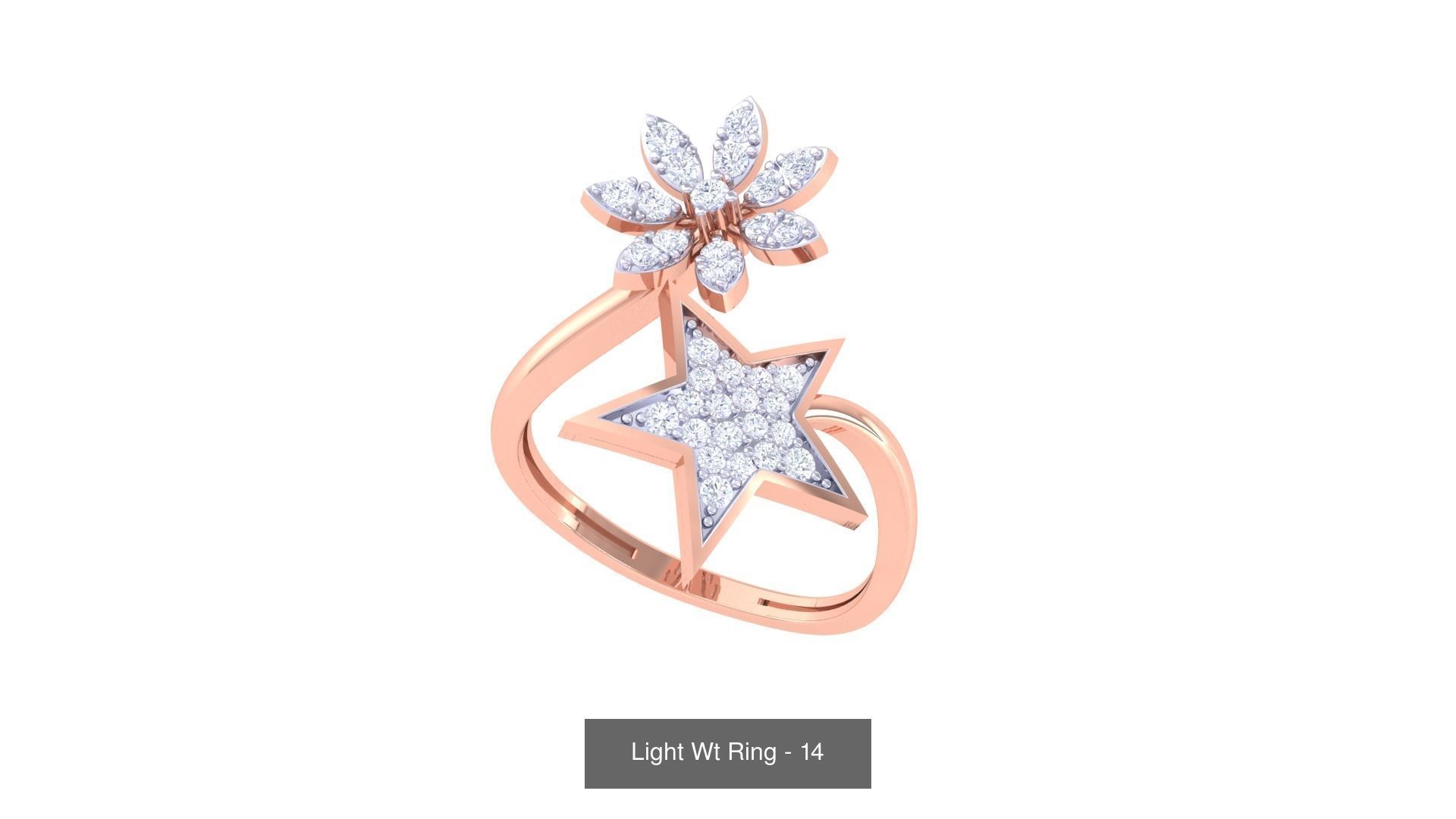 100 Light Wt Minimalist Diamond Ring 3D Model Collection_100
