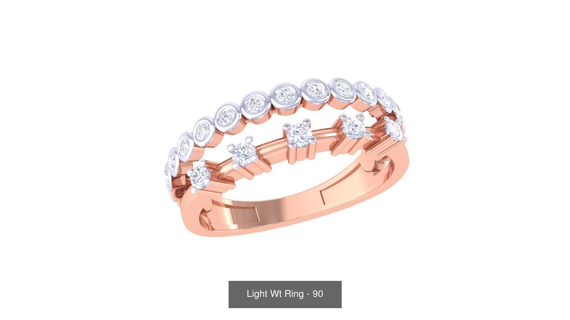 100 Light Wt Minimalist Diamond Ring 3D Model Collection_18