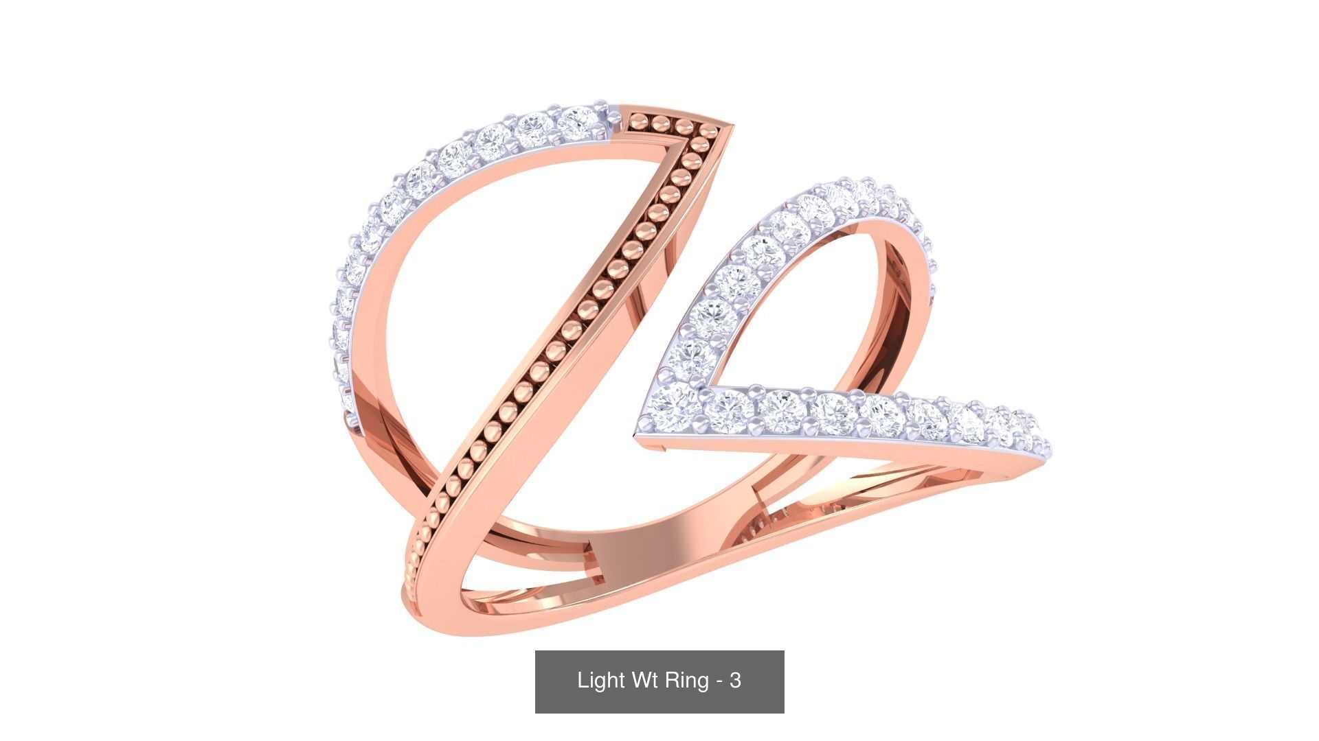 100 Light Wt Minimalist Diamond Ring 3D Model Collection_6