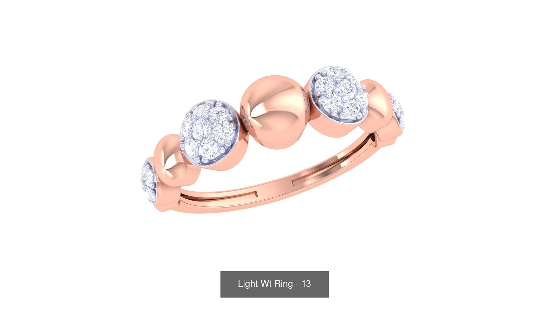 100 Light Wt Minimalist Diamond Ring 3D Model Collection_101