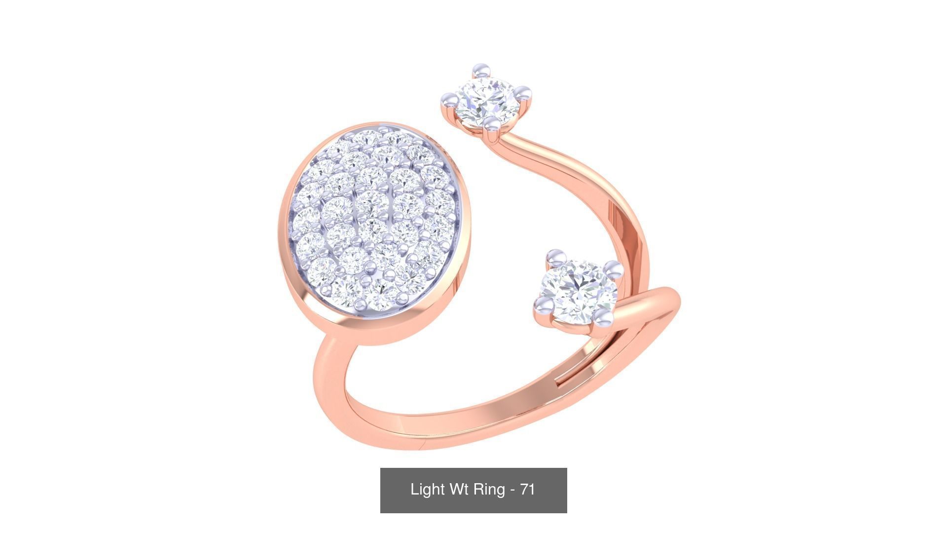 100 Light Wt Minimalist Diamond Ring 3D Model Collection_39