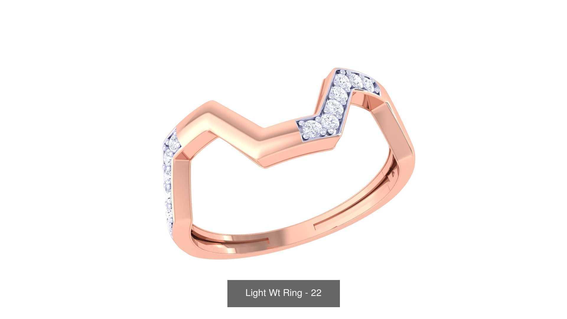 100 Light Wt Minimalist Diamond Ring 3D Model Collection_92