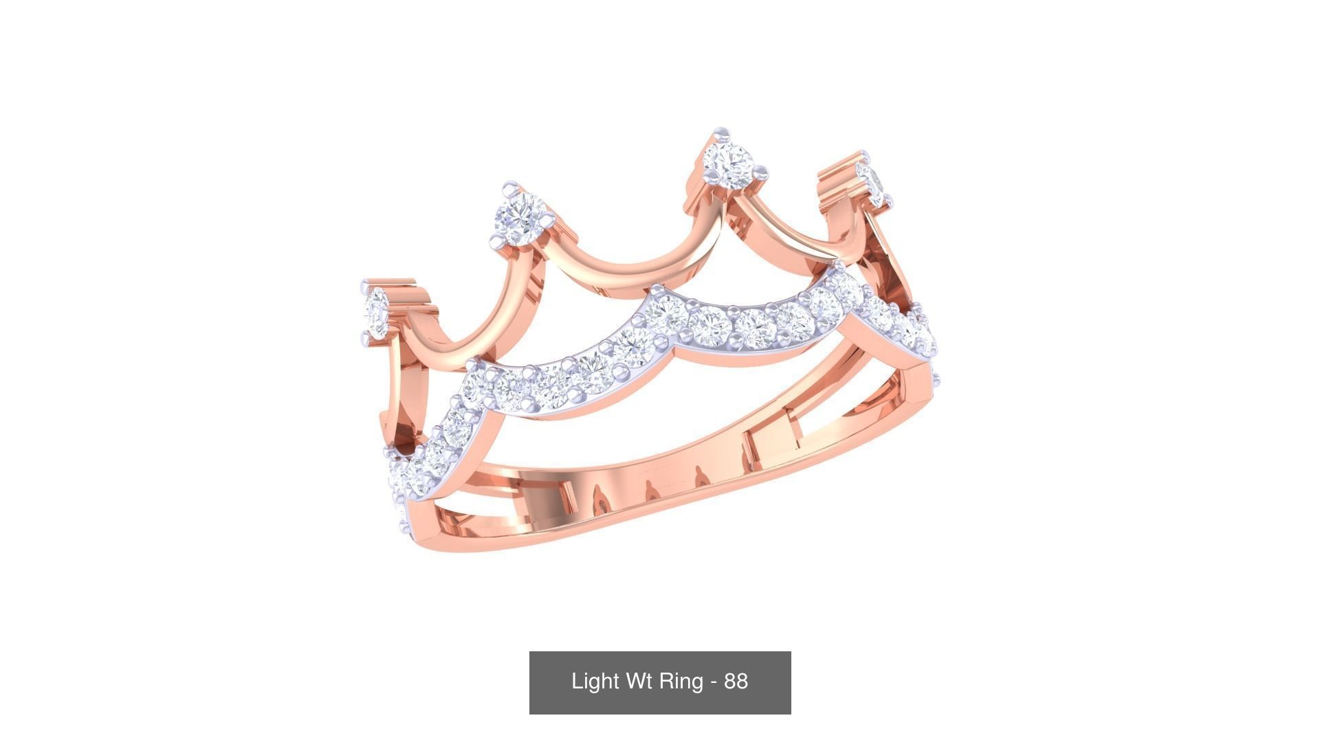 100 Light Wt Minimalist Diamond Ring 3D Model Collection_21