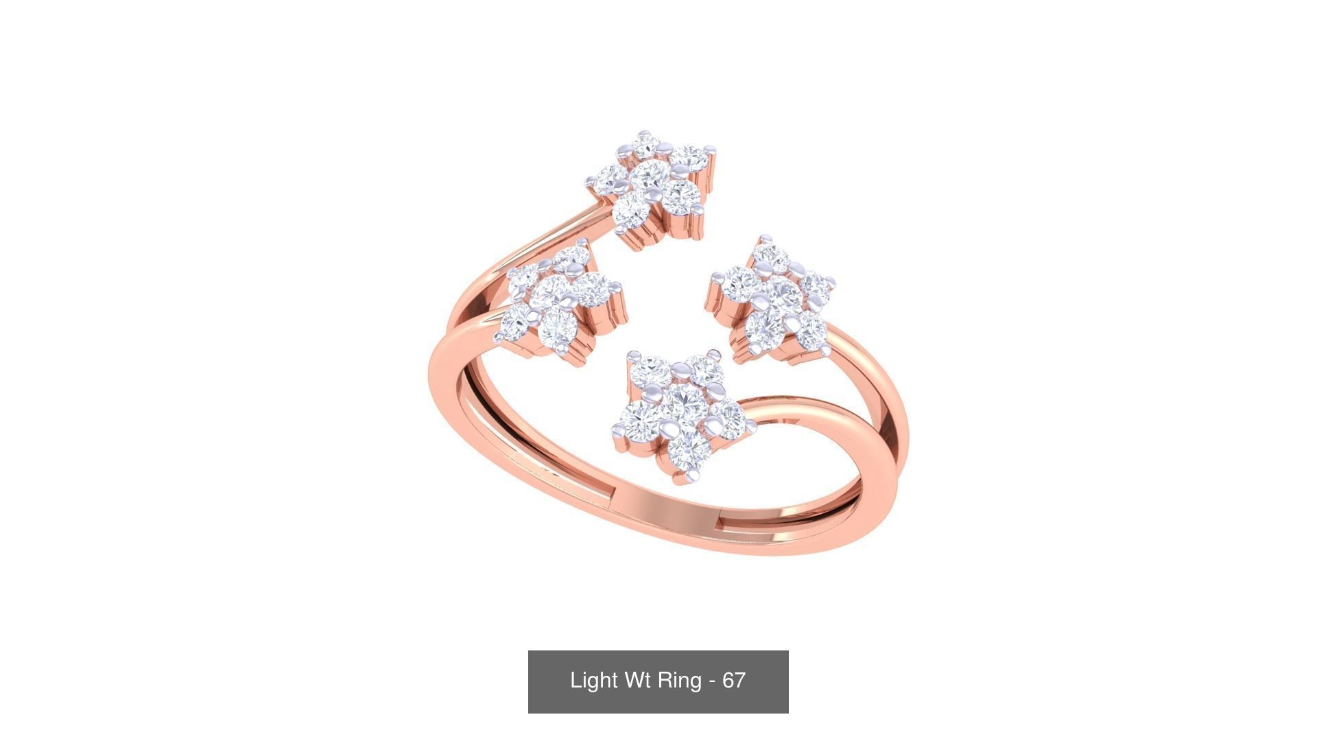 100 Light Wt Minimalist Diamond Ring 3D Model Collection_44