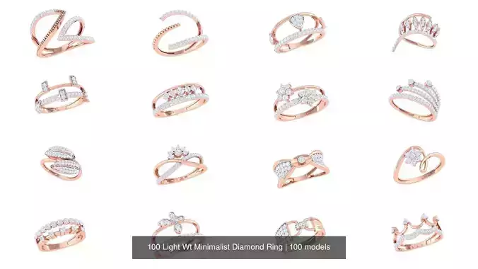 100 Light Wt Minimalist Diamond Ring