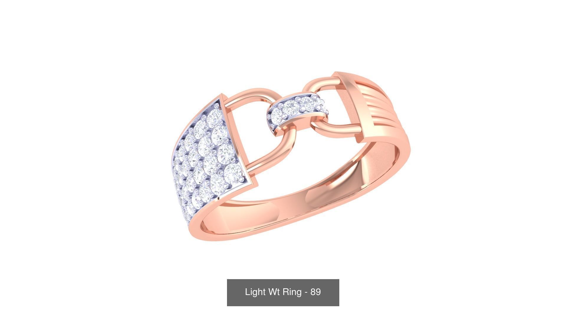 100 Light Wt Minimalist Diamond Ring 3D Model Collection_20