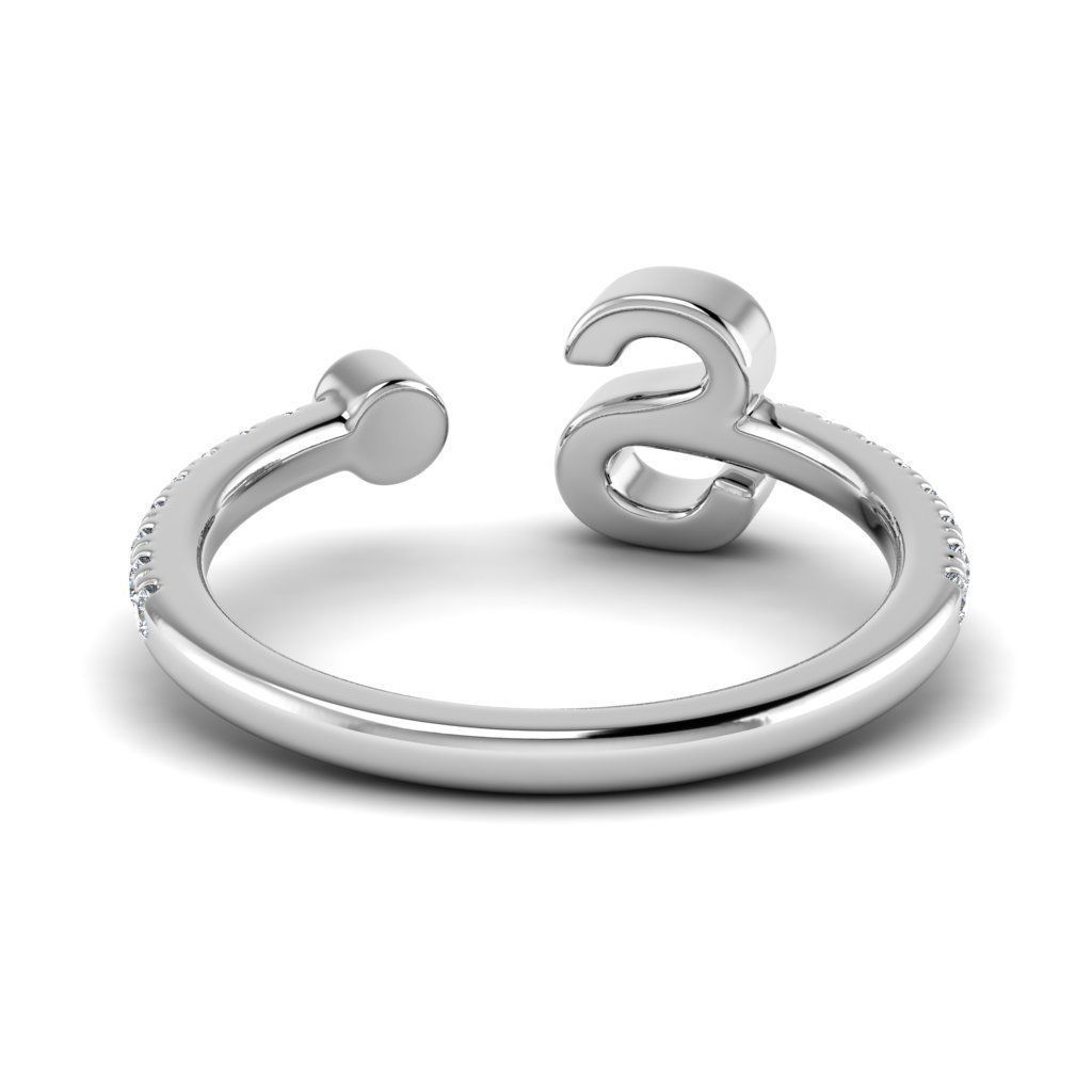 Jewelry alphabet ring S 3D print model_22