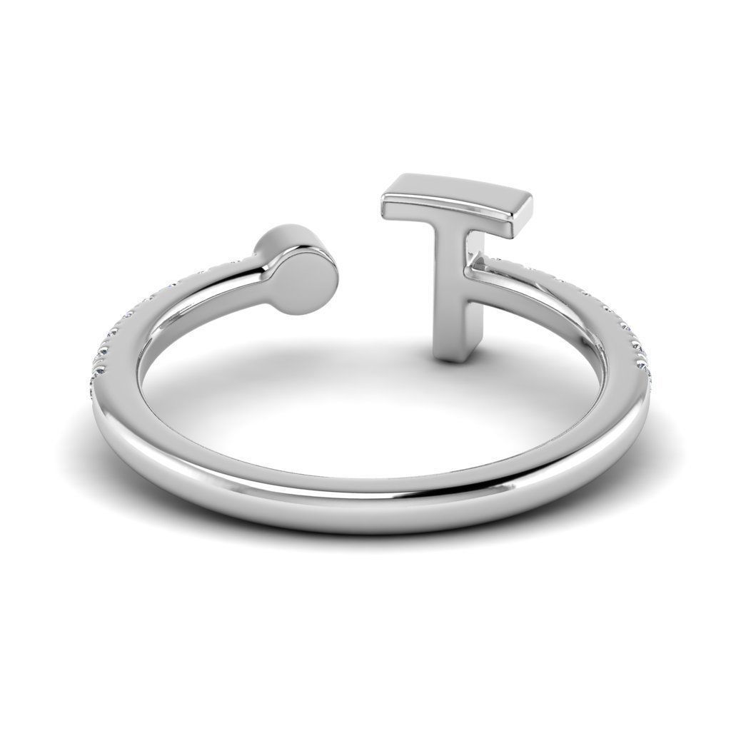 Jewelry alphabet ring T 3D print model_24