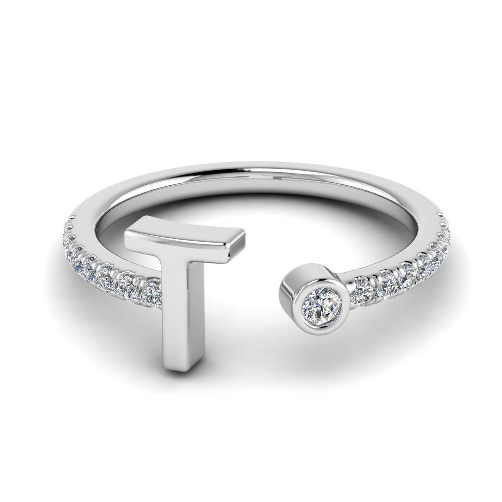 Jewelry alphabet ring T 3D print model_17