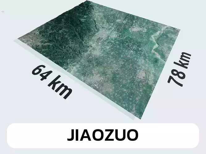 Jiaozuo China City Landscape 3D Model