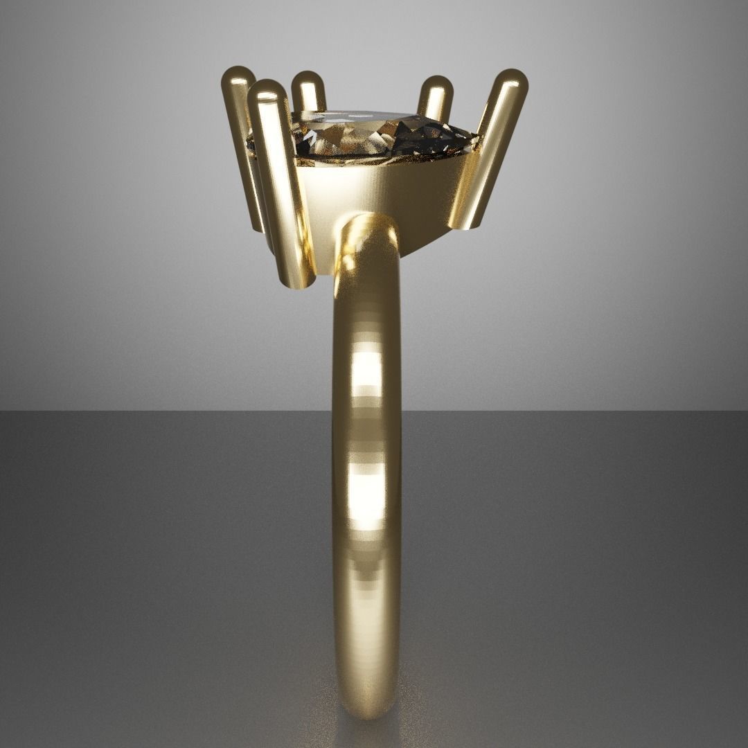 Toi et Moi Ring 3D print model_4