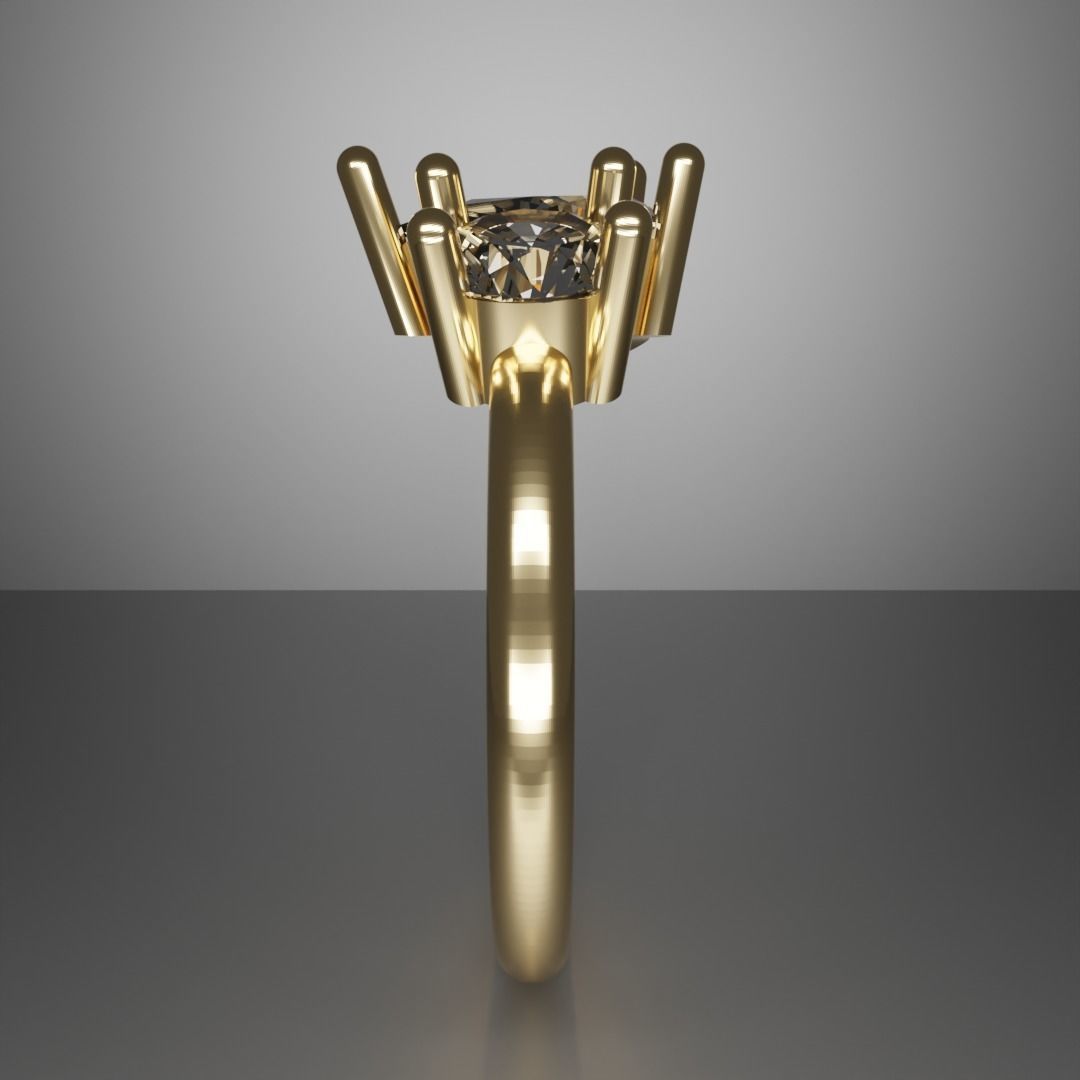 Toi et Moi Ring 3D print model_3