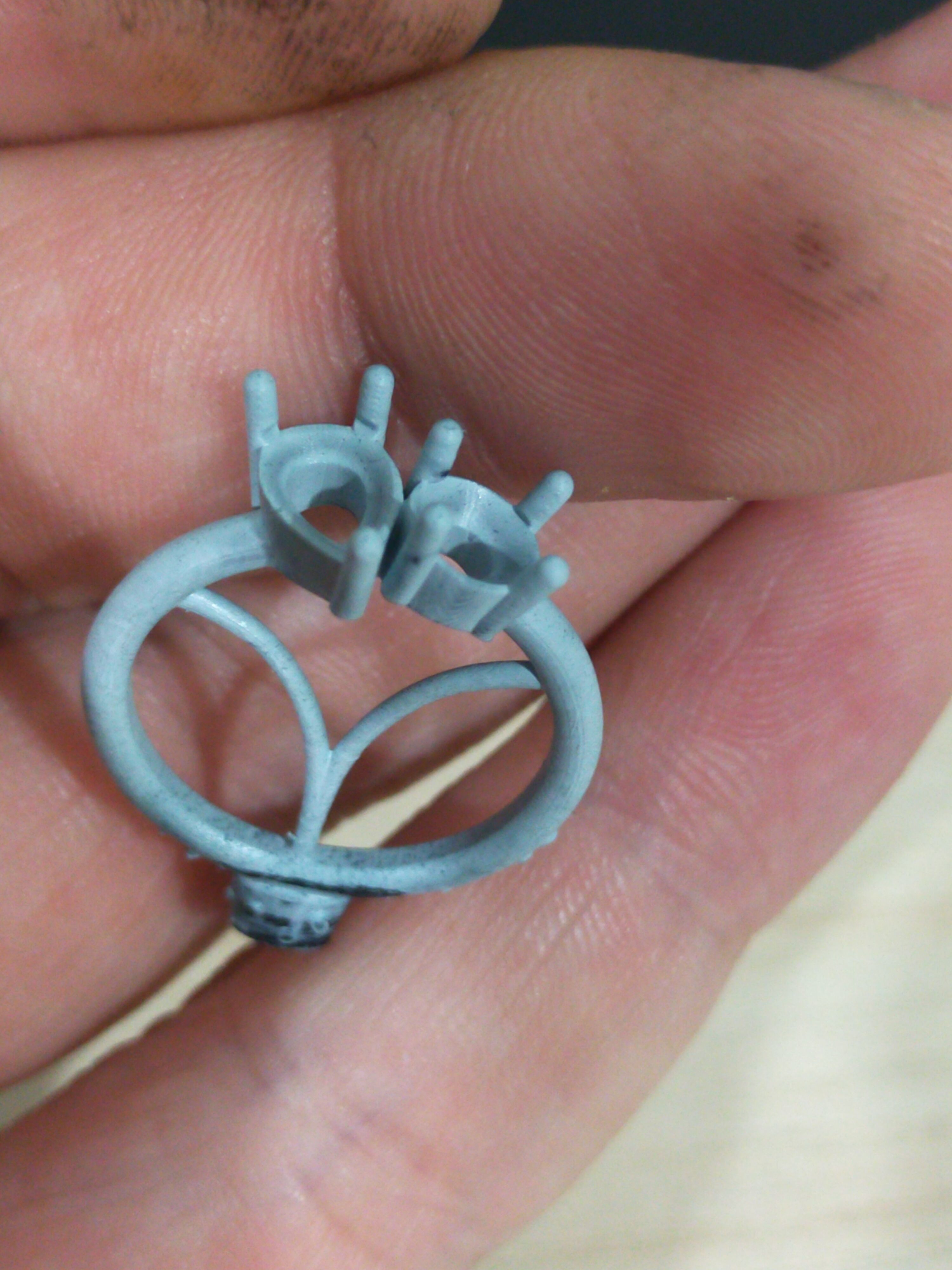 Toi et Moi Ring 3D print model_6