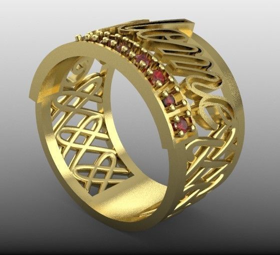 anillo nombre salome modelo 3D 3D print model_2