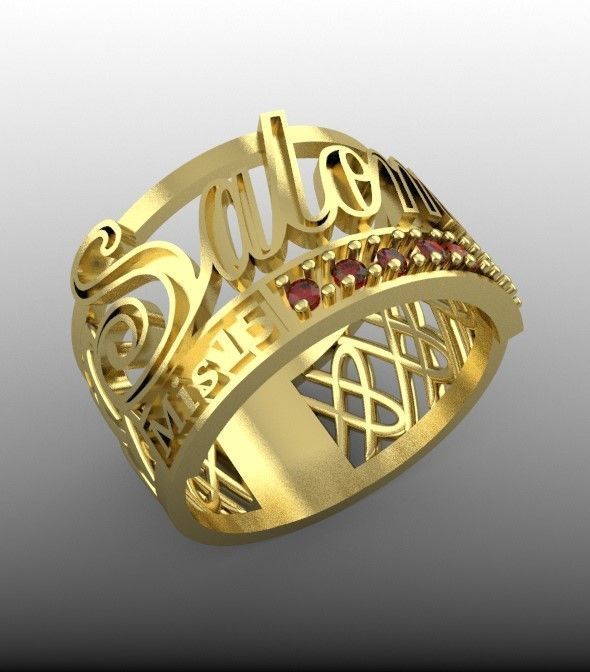 anillo nombre salome modelo 3D 3D print model_4