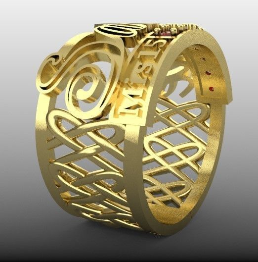 anillo nombre salome modelo 3D 3D print model_1