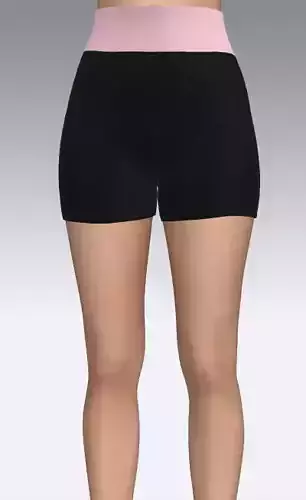 short pink powder and blackl color fabric