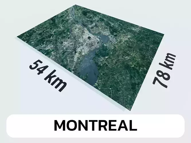 Montreal Canada City Landscape 3D Model 3D model