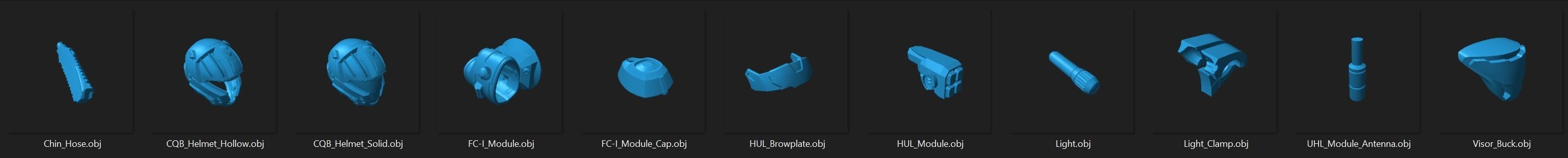 CQB helmet 3D print file 3D print model_9