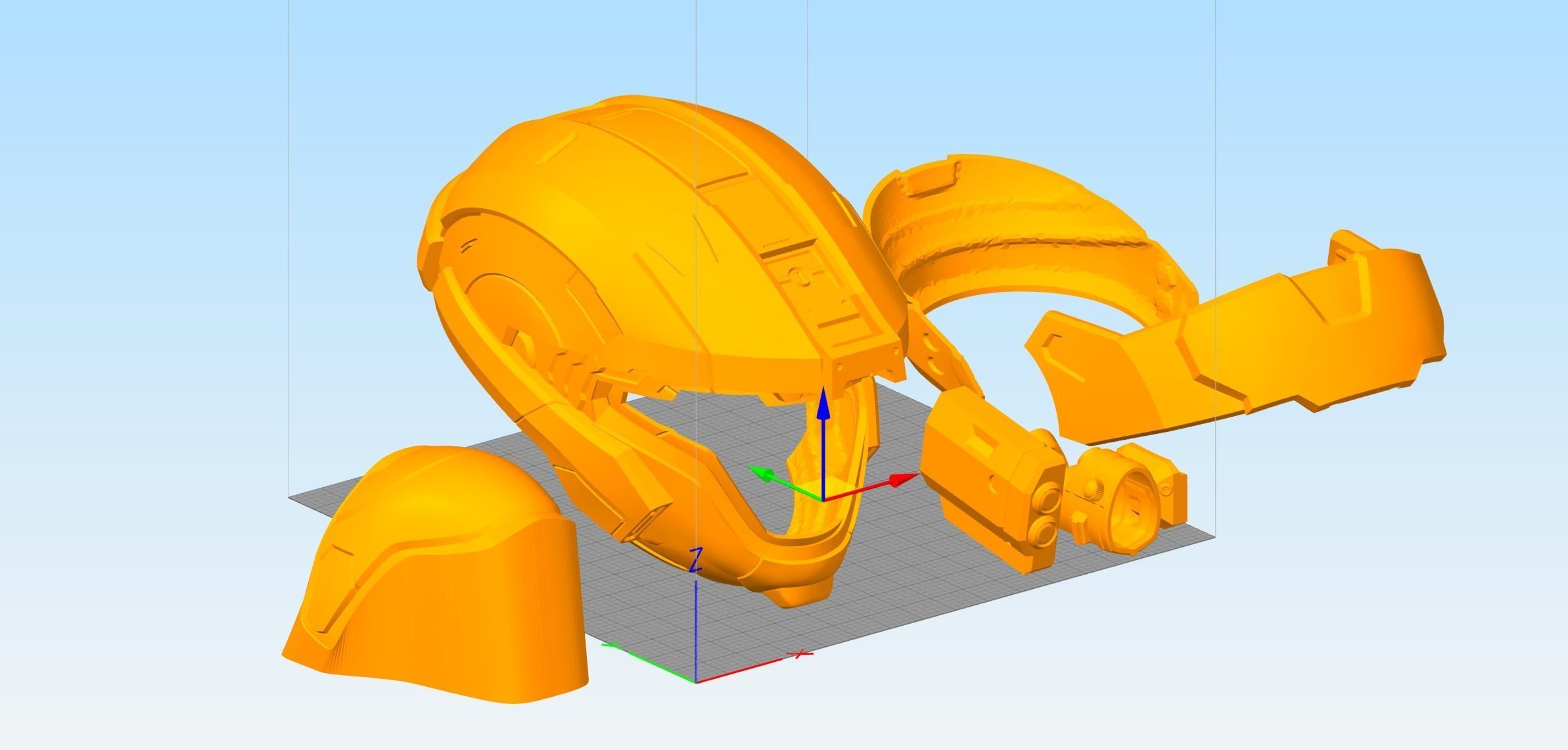 Air-Cav helmet 3D print model 3D print model_10