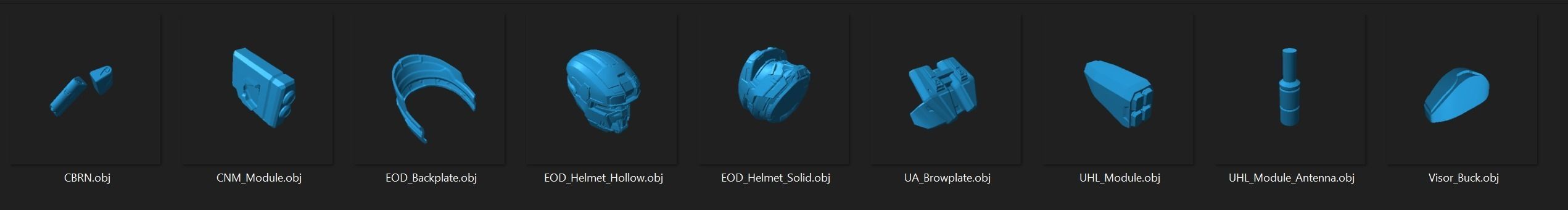 EOD helmet 3D print file 3D print model_9