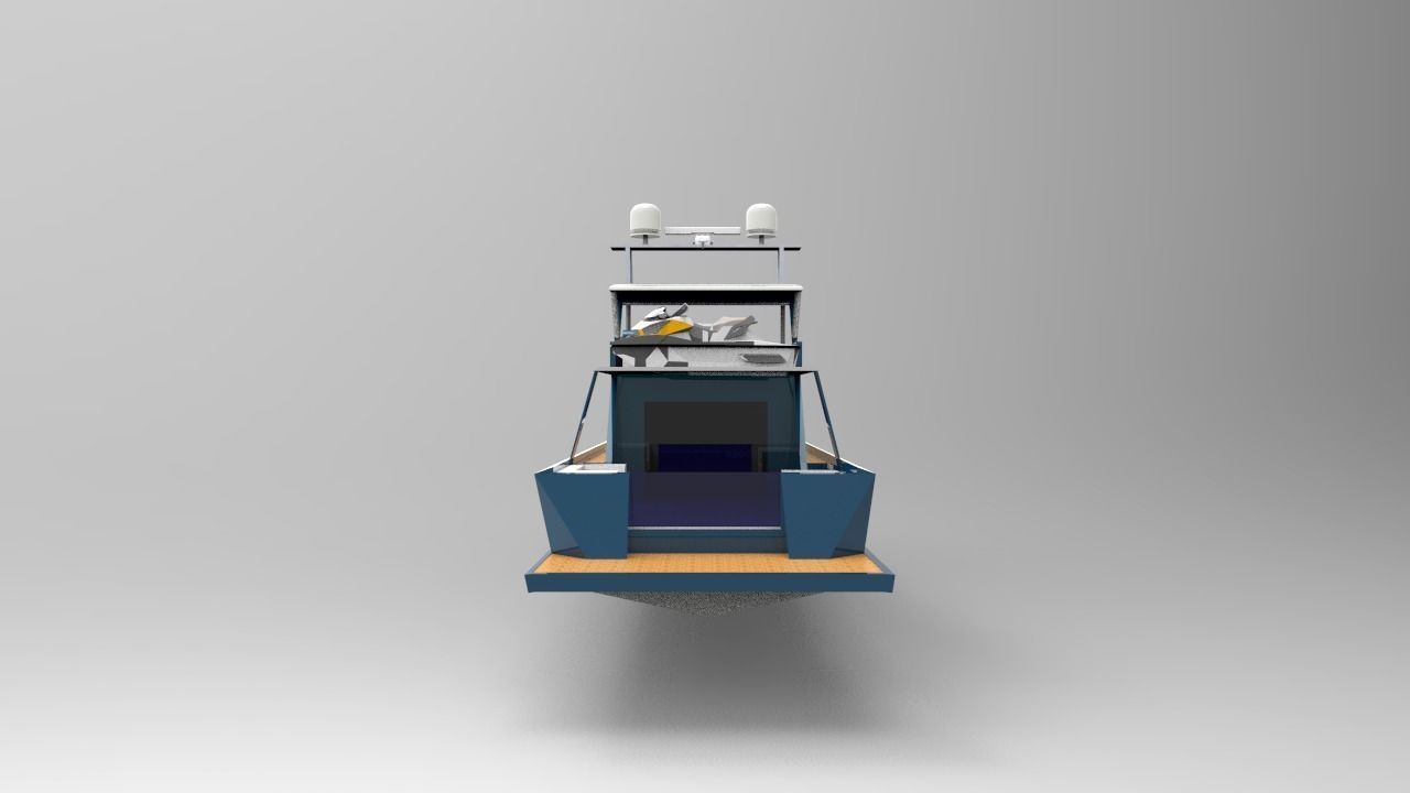 boat yacht 3D model_1