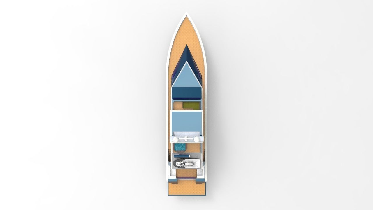 boat yacht 3D model_5