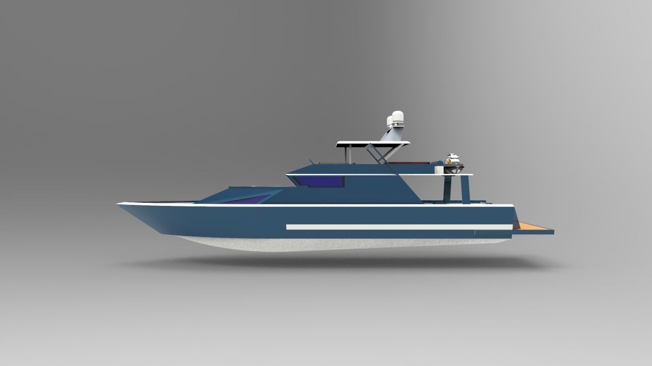boat yacht 3D model_3