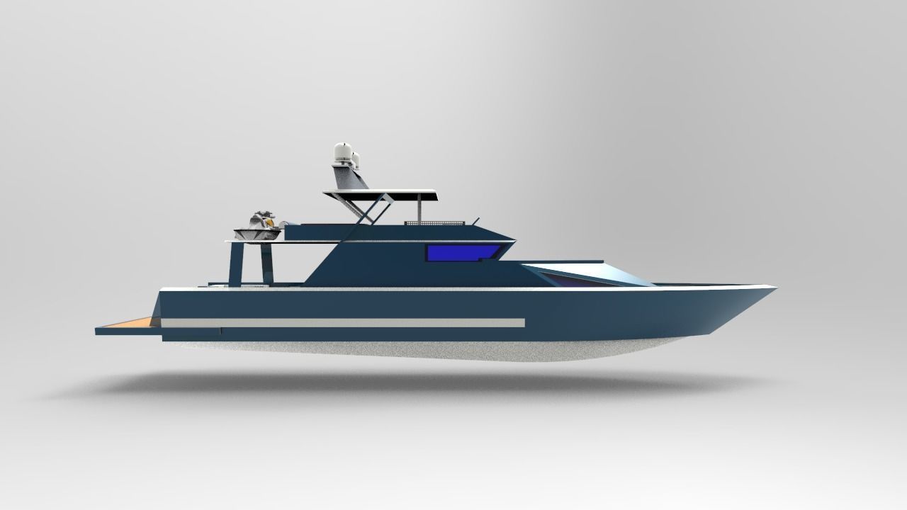 boat yacht 3D model_4